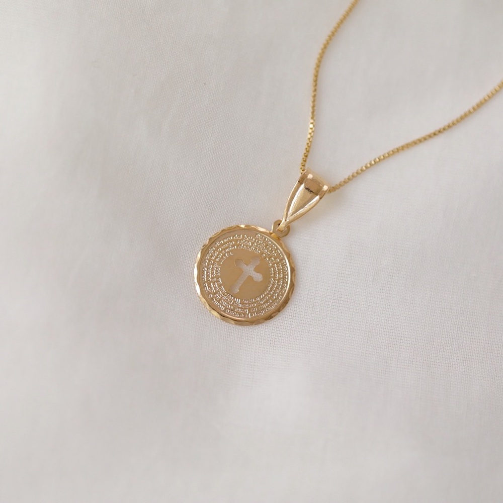 Our Father Prayer Necklace | 18k Gold Filled - Picture 6 of 9